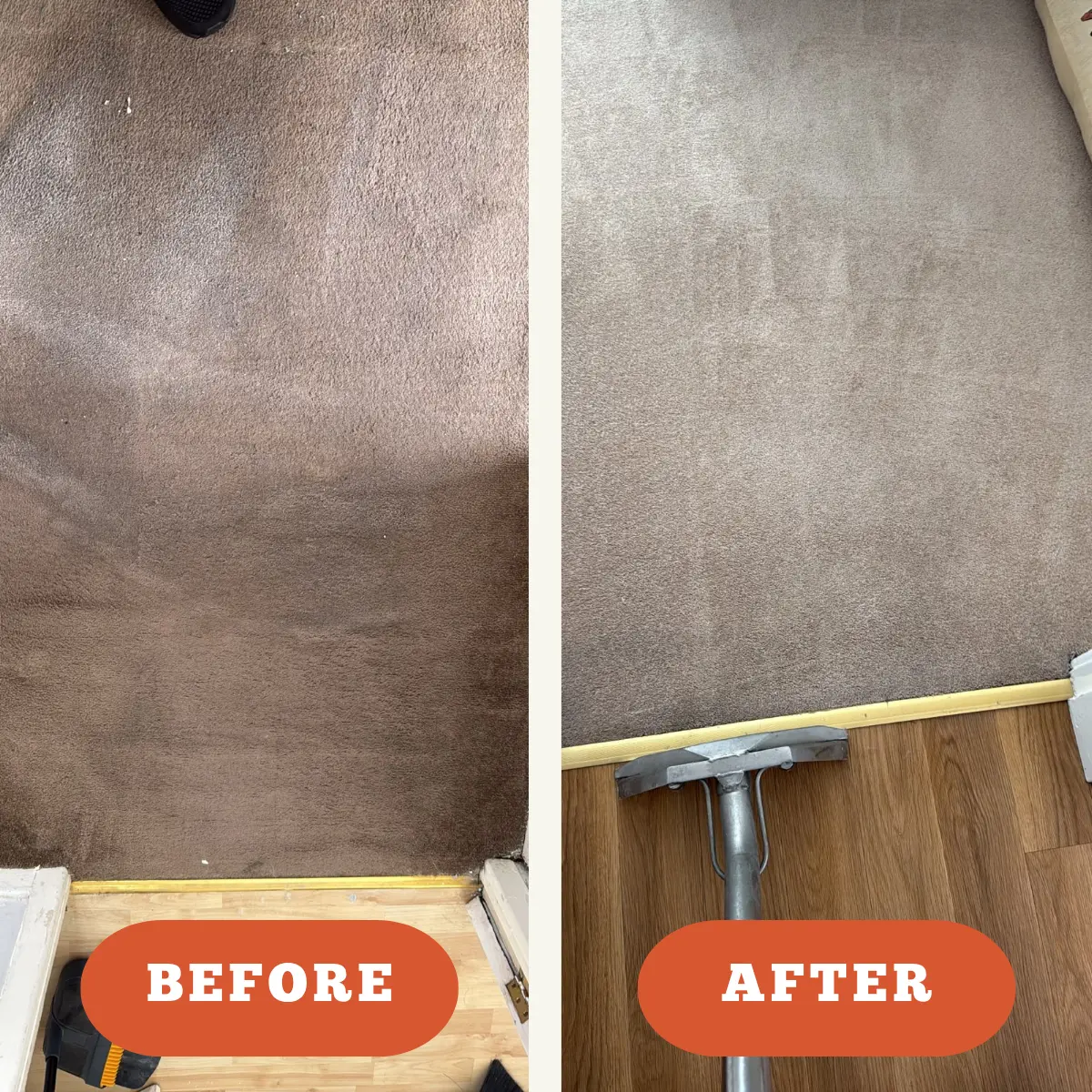 carpet cleaning sitting room before after