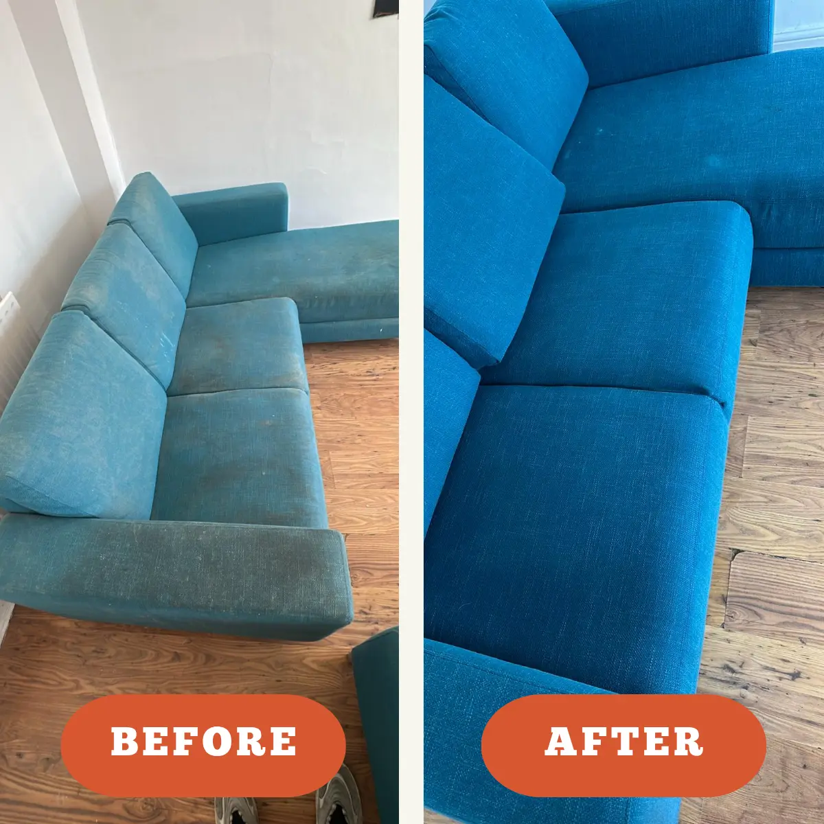 couch cleaning before and after
